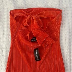 PrettyLittleThing orange maxi dress